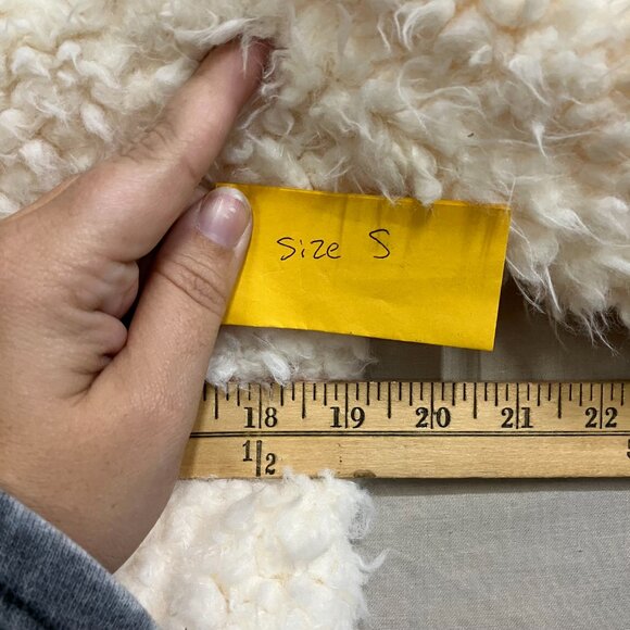 Art Class Girl's Size XL Ivory Long Faux Fur Mid Length Single-Button Lined Coat - Picture 14 of 16